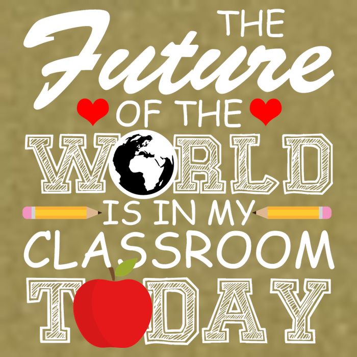 Future Of The World Is In My Classroom Garment-Dyed Women's Muscle Tee