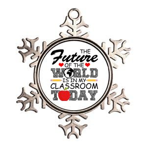 Future Of The World Is In My Classroom Metallic Star Ornament