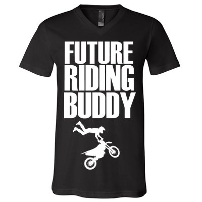 Future Riding Buddy - Motocross V-Neck T-Shirt