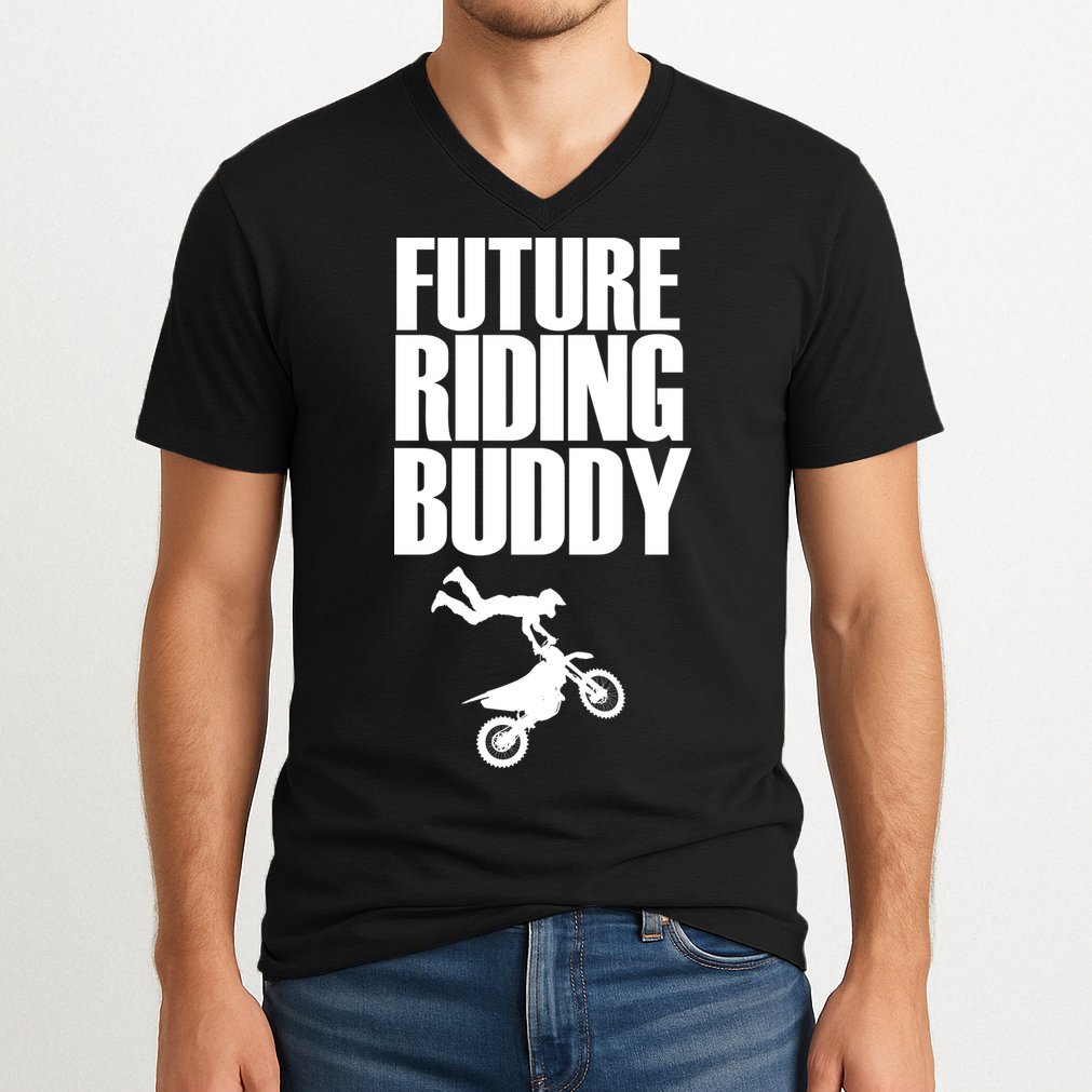 Future Riding Buddy - Motocross V-Neck T-Shirt
