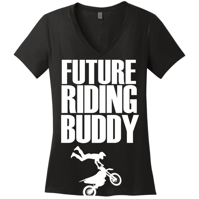 Future Riding Buddy - Motocross Women's V-Neck T-Shirt