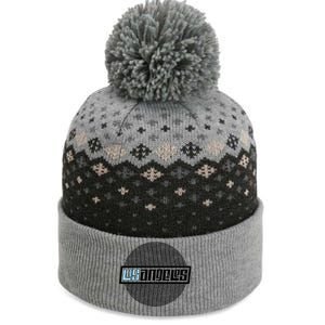 Futuristic Los Angeles Logo The Baniff Cuffed Pom Beanie