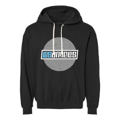 Futuristic Los Angeles Logo Garment-Dyed Fleece Hoodie