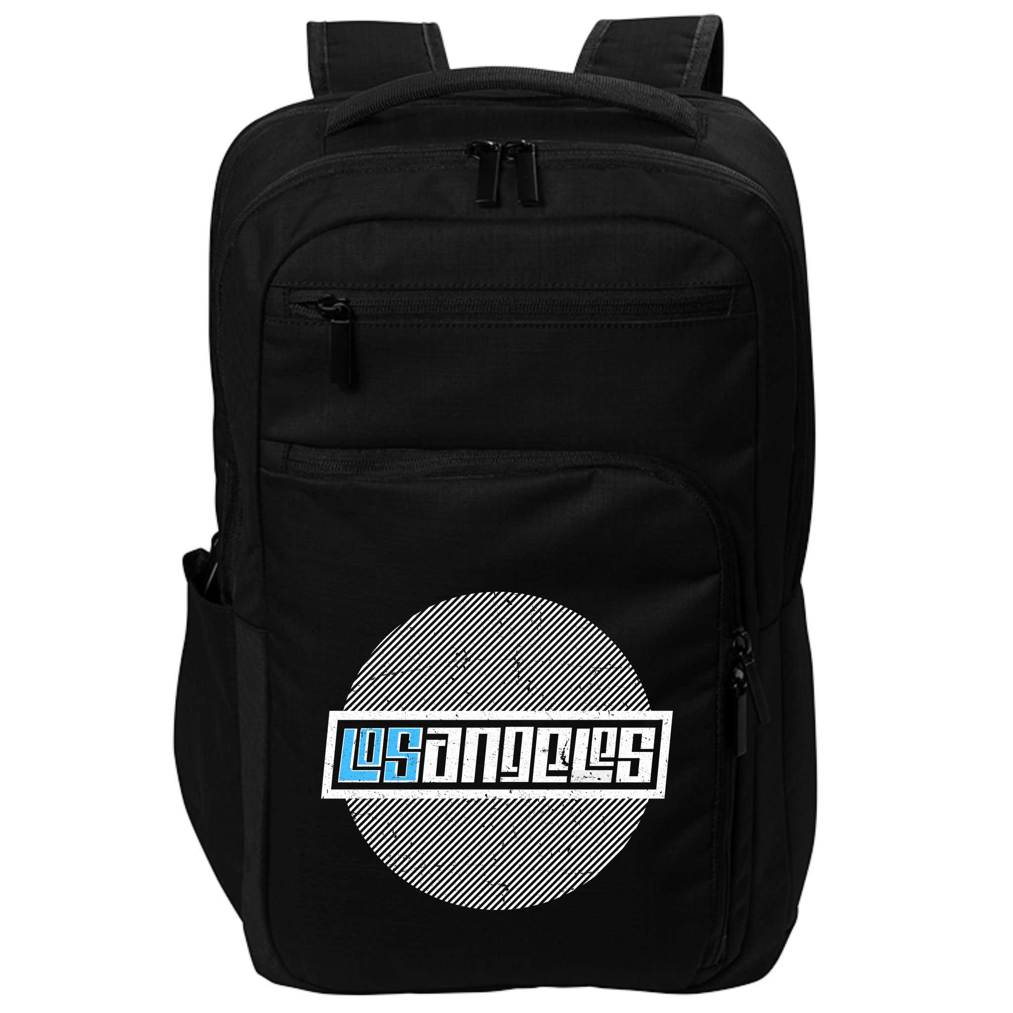 Futuristic Los Angeles Logo Impact Tech Backpack
