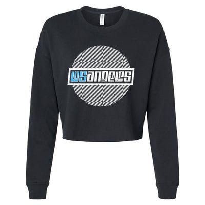 Futuristic Los Angeles Logo Cropped Pullover Crew