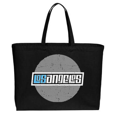 Futuristic Los Angeles Logo Cotton Canvas Jumbo Tote