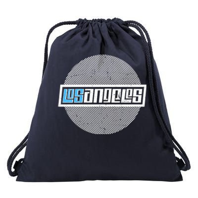 Futuristic Los Angeles Logo Drawstring Bag