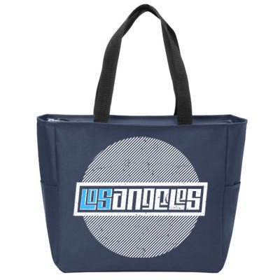 Futuristic Los Angeles Logo Zip Tote Bag