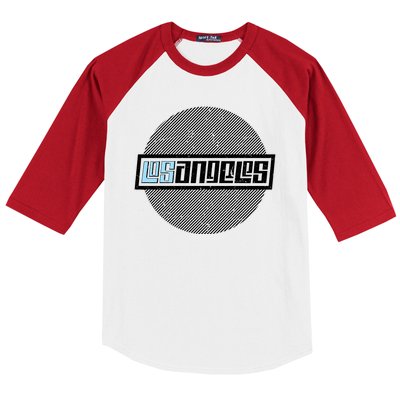 Futuristic Los Angeles Logo Baseball Sleeve Shirt