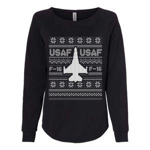 F16 Usaf Ugly Christmas Sweater Gift Fighter Pilot Womens California Wash Sweatshirt