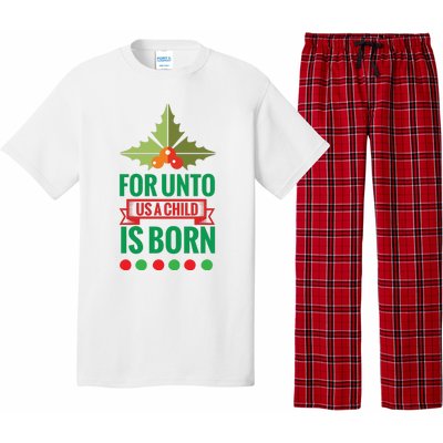 For Unto Us A Child Is Born Pajama Set