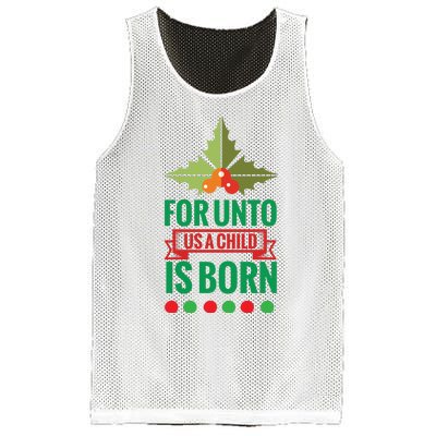 For Unto Us A Child Is Born Mesh Reversible Basketball Jersey Tank