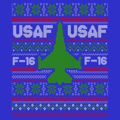 F16 Usaf Ugly Christmas Sweater Funny Gift Fighter Pilot T-Shirt