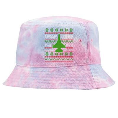 F16 Usaf Ugly Christmas Sweater Funny Gift Fighter Pilot Tie-Dyed Bucket Hat