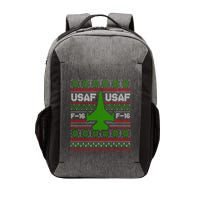 F16 Usaf Ugly Christmas Sweater Funny Gift Fighter Pilot Vector Backpack