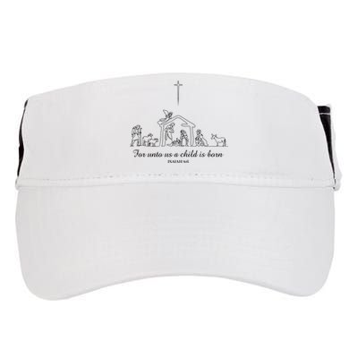 For Unto Us A Child Is Born Isaiah 96 Merry Christmas Adult Drive Performance Visor