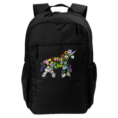 Floral Unicorn Wildflowers Flower Unicorn Shape Daily Commute Backpack