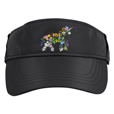 Floral Unicorn Wildflowers Flower Unicorn Shape Adult Drive Performance Visor