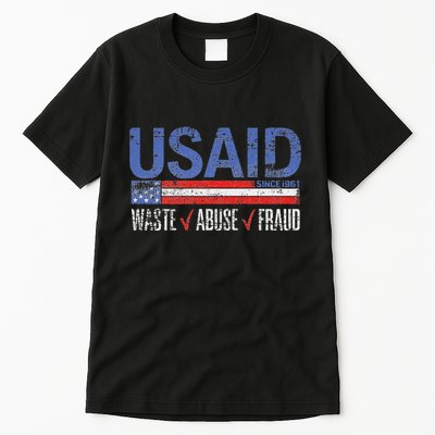 Funny Usaid Waste Abuse Fraud Since 1961 D.O.G.E 2025 Tall T-Shirt