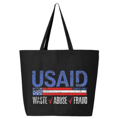 Funny Usaid Waste Abuse Fraud Since 1961 D.O.G.E 2025 25L Jumbo Tote