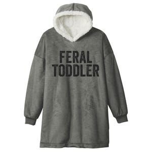 Feral Untamed Wild Funny Matching Family Hooded Wearable Blanket