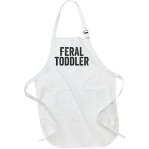 Feral Untamed Wild Funny Matching Family Full-Length Apron With Pockets