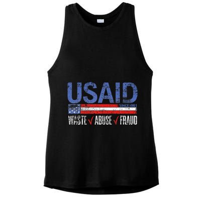 Funny Usaid Waste Abuse Fraud Since 1961 D.O.G.E 2025 Ladies PosiCharge Tri-Blend Wicking Tank