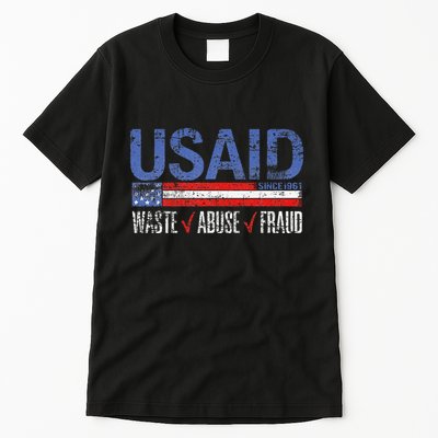 Funny Usaid Waste Abuse Fraud Since 1961 D.O.G.E 2025 Tall T-Shirt