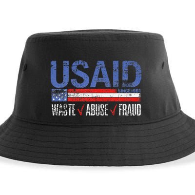 Funny Usaid Waste Abuse Fraud Since 1961 D.O.G.E 2025 Sustainable Bucket Hat