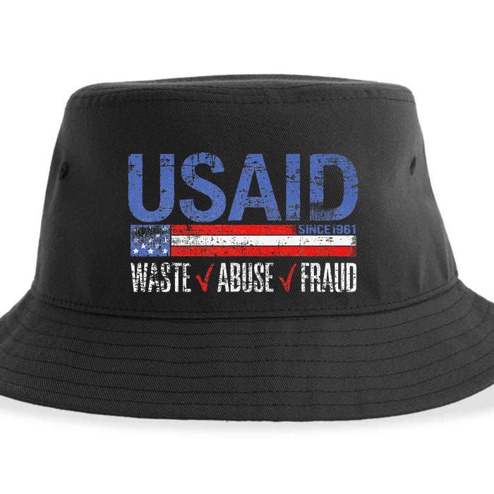 Funny Usaid Waste Abuse Fraud Since 1961 D.O.G.E 2025 Sustainable Bucket Hat