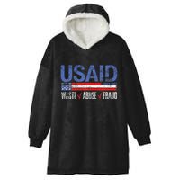 Funny Usaid Waste Abuse Fraud Since 1961 D.O.G.E 2025 Hooded Wearable Blanket