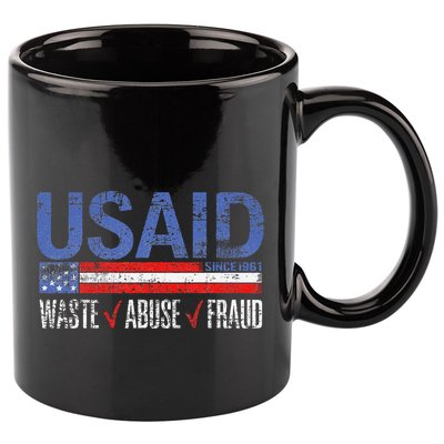 Funny Usaid Waste Abuse Fraud Since 1961 D.O.G.E 2025 11oz C Handle Ceramic Mug