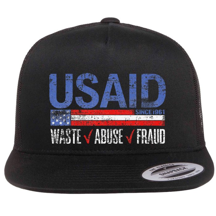 Funny Usaid Waste Abuse Fraud Since 1961 D.O.G.E 2025 Flatbill Hat