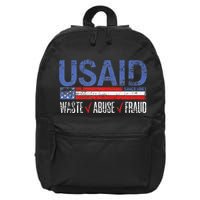 Funny Usaid Waste Abuse Fraud Since 1961 D.O.G.E 2025 16 in Basic Backpack