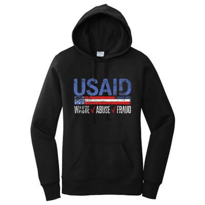 Funny Usaid Waste Abuse Fraud Since 1961 D.O.G.E 2025 Women's Pullover Hoodie