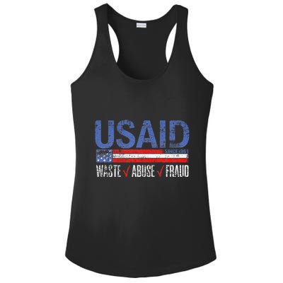 Funny Usaid Waste Abuse Fraud Since 1961 D.O.G.E 2025 Ladies PosiCharge Competitor Racerback Tank