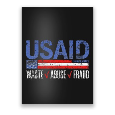 Funny Usaid Waste Abuse Fraud Since 1961 D.O.G.E 2025 Poster