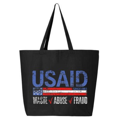 Funny Usaid Waste Abuse Fraud Since 1961 D.O.G.E 2025 25L Jumbo Tote