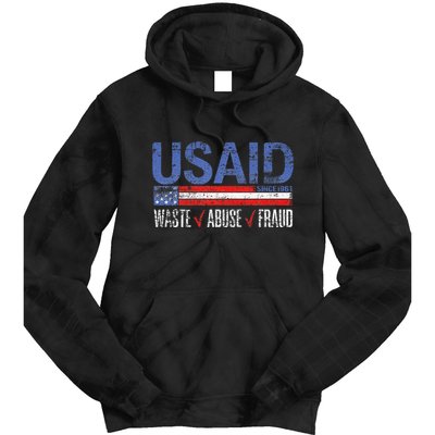 Funny Usaid Waste Abuse Fraud Since 1961 D.O.G.E 2025 Tie Dye Hoodie