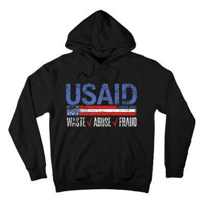 Funny Usaid Waste Abuse Fraud Since 1961 D.O.G.E 2025 Tall Hoodie