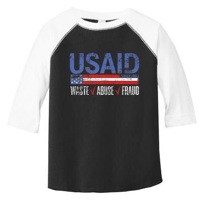 Funny Usaid Waste Abuse Fraud Since 1961 D.O.G.E 2025 Toddler Fine Jersey T-Shirt