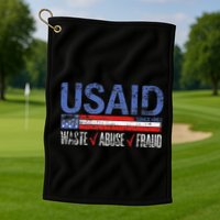 Funny Usaid Waste Abuse Fraud Since 1961 D.O.G.E 2025 Golf Towel