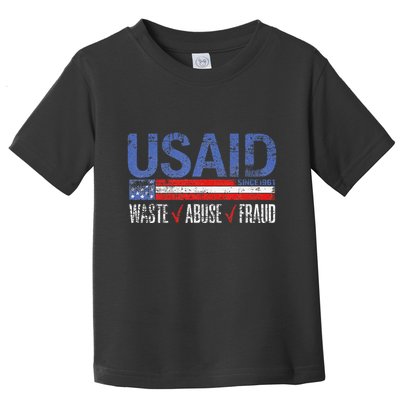 Funny Usaid Waste Abuse Fraud Since 1961 D.O.G.E 2025 Toddler T-Shirt