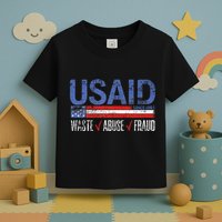 Funny Usaid Waste Abuse Fraud Since 1961 D.O.G.E 2025 Toddler T-Shirt