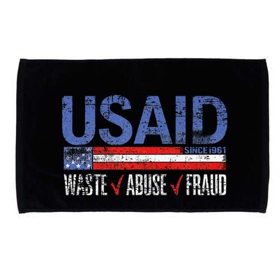 Funny Usaid Waste Abuse Fraud Since 1961 D.O.G.E 2025 Microfiber Hand Towel