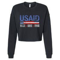 Funny Usaid Waste Abuse Fraud Since 1961 D.O.G.E 2025 Cropped Pullover Crew