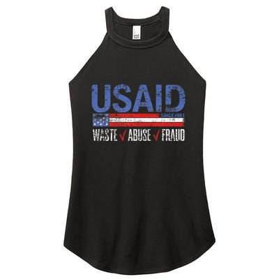 Funny Usaid Waste Abuse Fraud Since 1961 D.O.G.E 2025 Women's Perfect Tri Rocker Tank