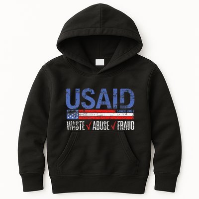 Funny Usaid Waste Abuse Fraud Since 1961 D.O.G.E 2025 Kids Hoodie