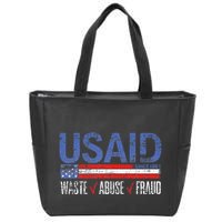 Funny Usaid Waste Abuse Fraud Since 1961 D.O.G.E 2025 Zip Tote Bag