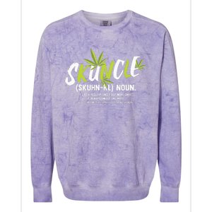 Funny Uncle Weed Smoker Skuncle Marijuana Uncle Colorblast Crewneck Sweatshirt